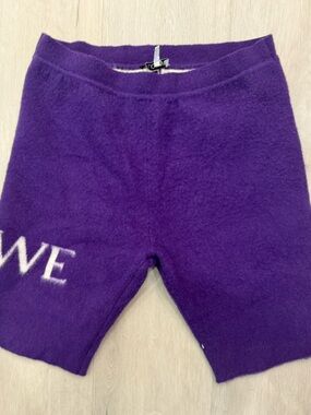 Loewe Purple Fleece Bike Shorts with WE Detail